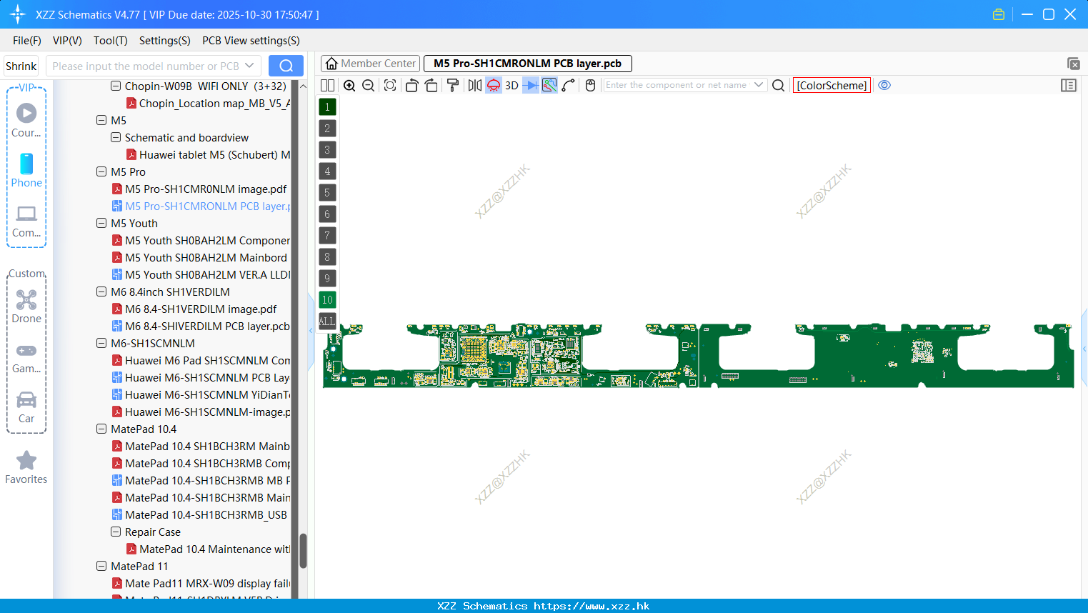 Huawei M5 Pro-SH1CMRONLM PCB Layer
